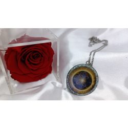   Garuda Tesseract – Larimár kristályokkal EMF védő, skaláris energia medál ! Limitált nyomtatott változat