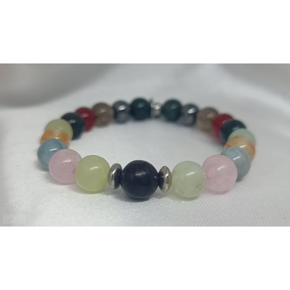 Szinergia Vese ásvány karkötő sungit kristállyal