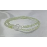 108 karkötő  Prehnit ásványkarkötő  Angyali kapcsolat – Jövőbelátás- Béke 