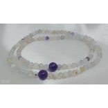 108 karkötő  Kalcedon ásványkarkötő  Belső Béke  – Harmónia – Önszeretet- Védelem