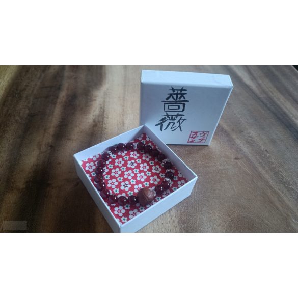 A talizmán lélegzete – Vörös Rózsa, ásvány karkötő 