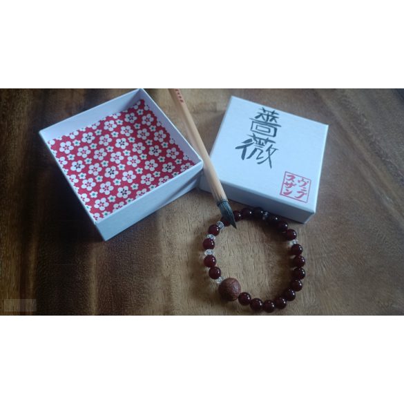 A talizmán lélegzete – Vörös Rózsa, ásvány karkötő 