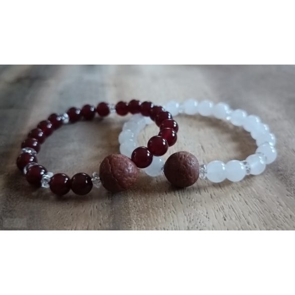 A talizmán lélegzete – Fehér Rózsa,  ásvány karkötő 