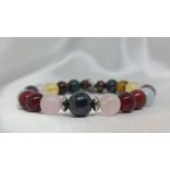 Szinergia a máj segítője ásvány karkötő sungit kristállyal