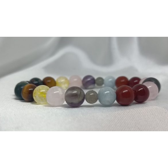 Szinergia a máj segítője ásvány karkötő sungit kristállyal