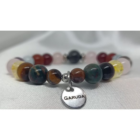 Szinergia a máj segítője ásvány karkötő sungit kristállyal