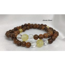 Citrin , bambusz Karkötő japán Zen Mala 