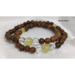 Citrin , bambusz Karkötő japán Zen Mala 