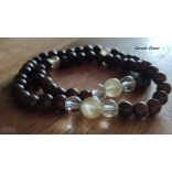 Citrin , bambusz Karkötő japán Zen Mala 