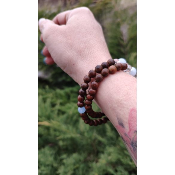 Zöld Jade , bambusz Karkötő japán Zen Mala 