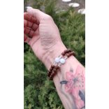 Zöld Jade , bambusz Karkötő japán Zen Mala 