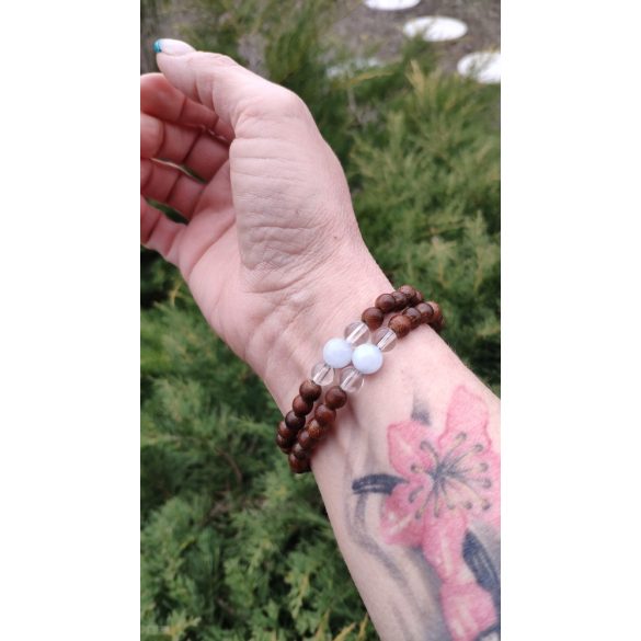 Zöld Jade , bambusz Karkötő japán Zen Mala 