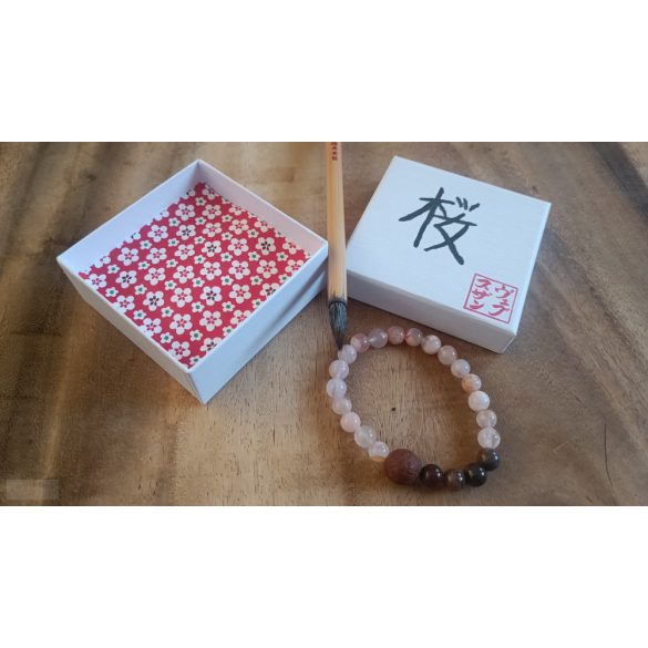 A talizmán lélegzete – Cseresznyefavirágzás, ásvány karkötő 