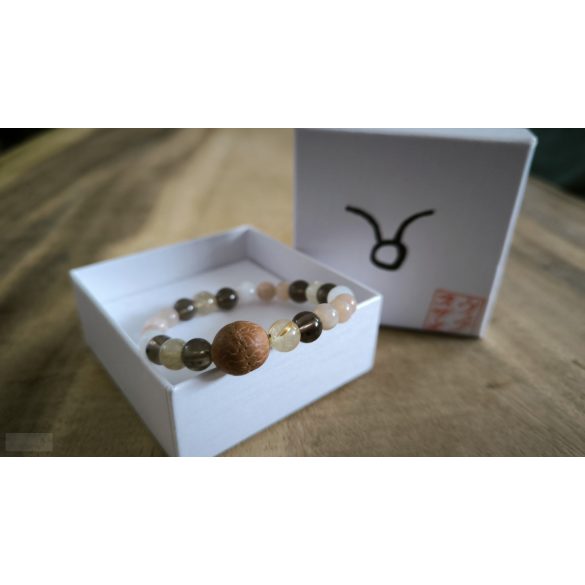 Bika jegy  ZEN Boldogság talizmán ásványkarkötő  Szépség -Határozottság -Hűség