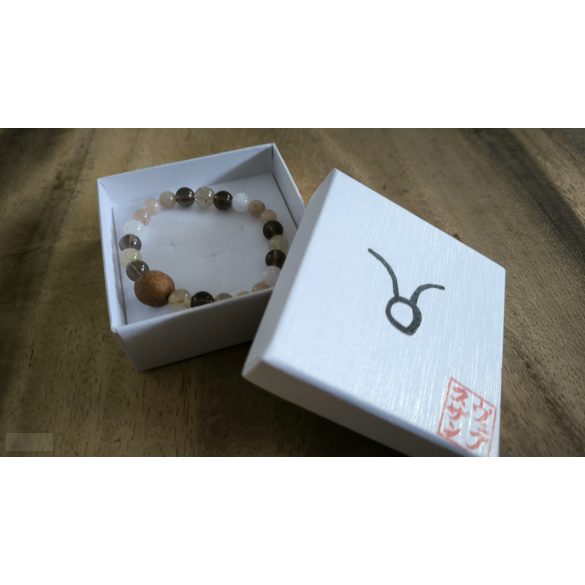 Bika jegy  ZEN Boldogság talizmán ásványkarkötő  Szépség -Határozottság -Hűség