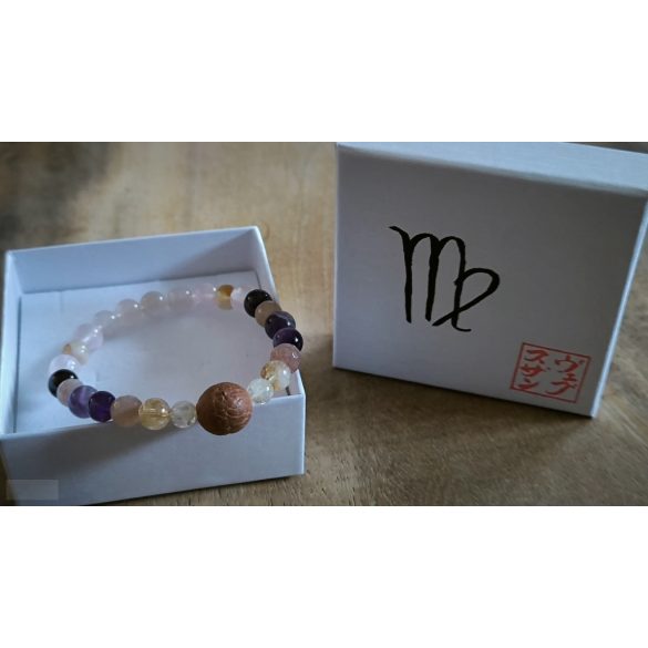 Szűz  jegy ZEN Boldogság talizmán ásványkarkötő  Gyakorlatiasság - Szerénység – Mély Érzelem 