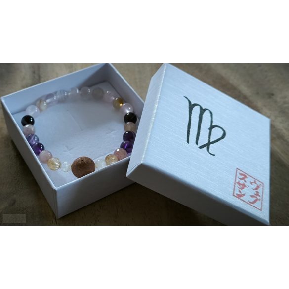 Szűz  jegy ZEN Boldogság talizmán ásványkarkötő  Gyakorlatiasság - Szerénység – Mély Érzelem 