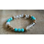 Lótusz lélekemelő ásványkarkötő – Amazonit