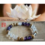 Lótusz lélekemelő ásványkarkötő – Ametiszt