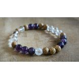 Lótusz lélekemelő ásványkarkötő – Ametiszt