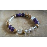 Lótusz lélekemelő ásványkarkötő – Ametiszt