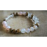 Lótusz lélekemelő ásványkarkötő – Cseresznyevirág achát