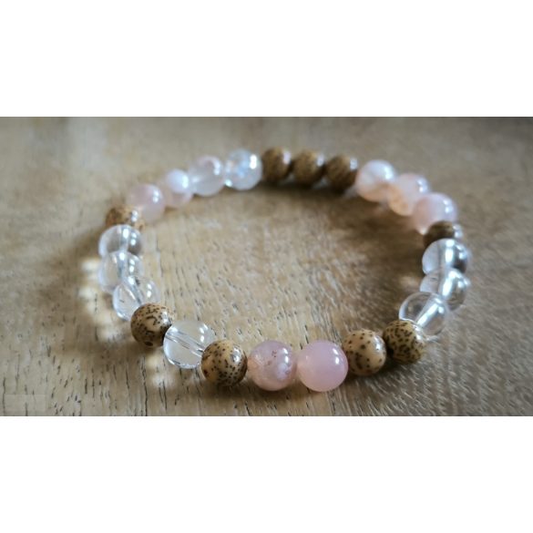 Lótusz lélekemelő ásványkarkötő – Cseresznyevirág achát