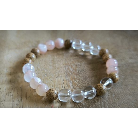 Lótusz lélekemelő ásványkarkötő – Cseresznyevirág achát