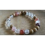 Lótusz lélekemelő ásványkarkötő – Hematoid kvarc