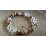 Lótusz lélekemelő ásványkarkötő – Hematoid kvarc