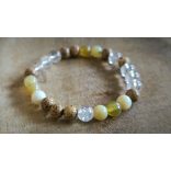 Lótusz lélekemelő ásványkarkötő – Sárga Opál