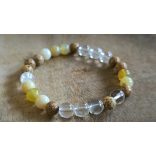 Lótusz lélekemelő ásványkarkötő – Sárga Opál