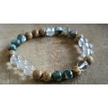 Lótusz lélekemelő ásványkarkötő – Zöld lepidolit