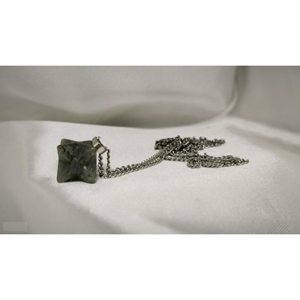 Garuda Frekvencia Kristály Skaláris Medál 852 Hz–Labradorit  Merkaba ásvány medál 852 HZ solfeggio/szolfézs frekvenciával