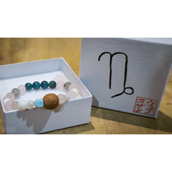 Bak jegy ZEN Boldogság talizmán ásványkarkötő  Ambíció - Gyakorlatiasság – Rugalmasság 