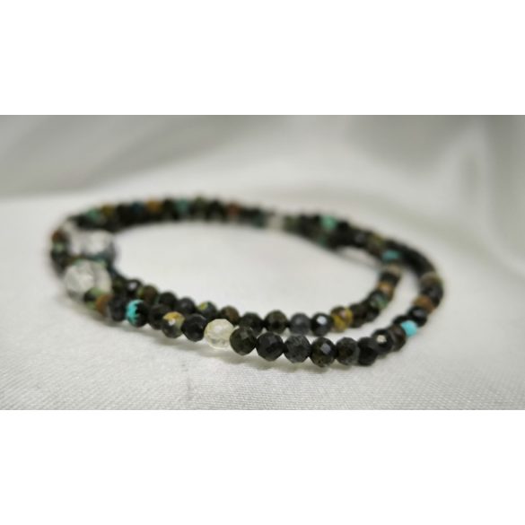 108 karkötő  Türkiz ásványkarkötő  Gyógyítás – Egyensúly - Bőség