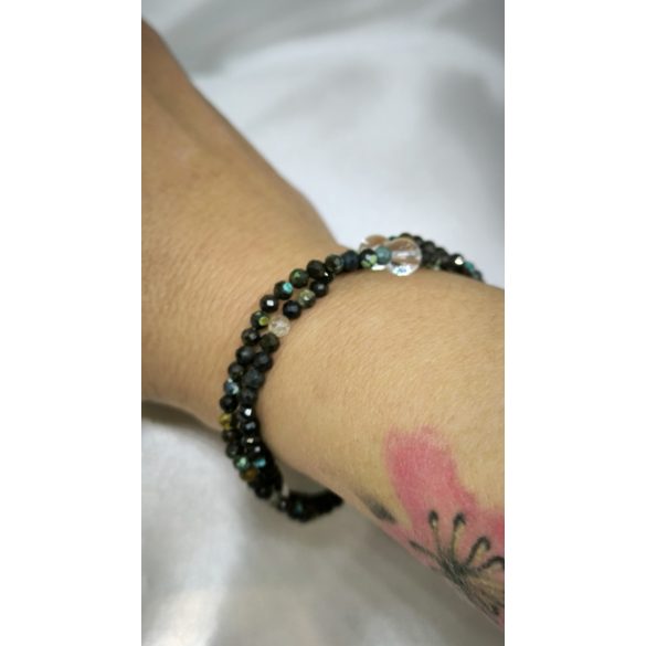 108 karkötő  Türkiz ásványkarkötő  Gyógyítás – Egyensúly - Bőség