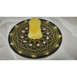 Garuda Tesseract Skaláris Gyermekek védelme kívánság teljesítő kristályrács Sárga kalcit gyerek Buddha középponttal.