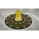 Garuda Tesseract Skaláris Gyermekek védelme kívánság teljesítő kristályrács Sárga kalcit gyerek Buddha középponttal.