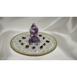 Garuda Élet Virága Skaláris Gyermekáldás – Nőiesség- Termékenység kívánság teljesítő kristályrács Lepidolit Istennő csúccsal.