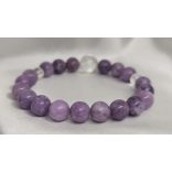 2025 kristálya Tiszta Kristály  Lepidolit Ásvány Karkötő   BÉKE,NYUGALOM, EGYENSÚLY