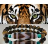 DZI Tigrisfog & Tigrisszem unisex karkötő – a valódi erő, siker és védelem szimbóluma