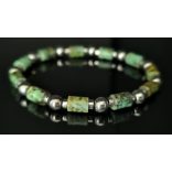 Monolith - Afrikai Türkiz & Hematit Karkötő férfi ásvány karkötő – A Változás 