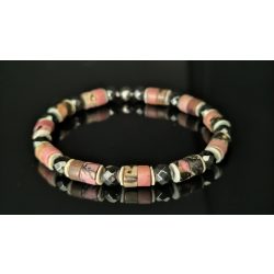   Monolith - Rodonit & Hematit férfi ásvány Karkötő – A Szív és az Erő egyensúlya 