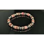 Monolith - Rodonit & Hematit férfi ásvány Karkötő – A Szív és az Erő egyensúlya 