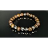 Monolith - Bronzit & Hematit férfi ásvány karkötő   – Védelem és Harmónia