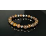 Monolith - Bronzit & Hematit férfi ásvány karkötő   – Védelem és Harmónia