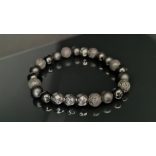 Monolith - Turmalin & Ónix & Lávakő & Hematit férfi ásvány karkötő    – A 3 Fekete Kő + - Védelem 