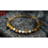 Monolith - Tigrisszem & Hematit férfi ásvány karkötő  - A Tigris ereje 