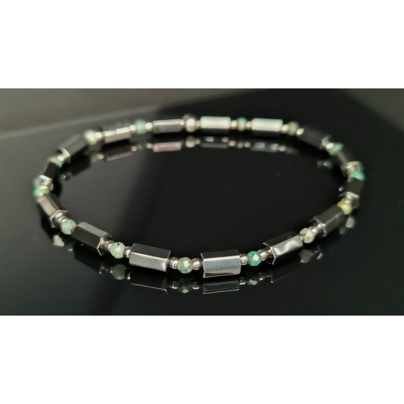 Monolith - Quantum quattro & Hematit férfi ásvány karkötő .   A Föld és Lélek 